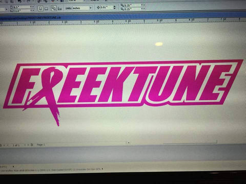 Freektune decal- breast cancer awareness