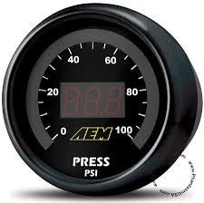 Aem 0-100 psi fuel/oil pressure gauge